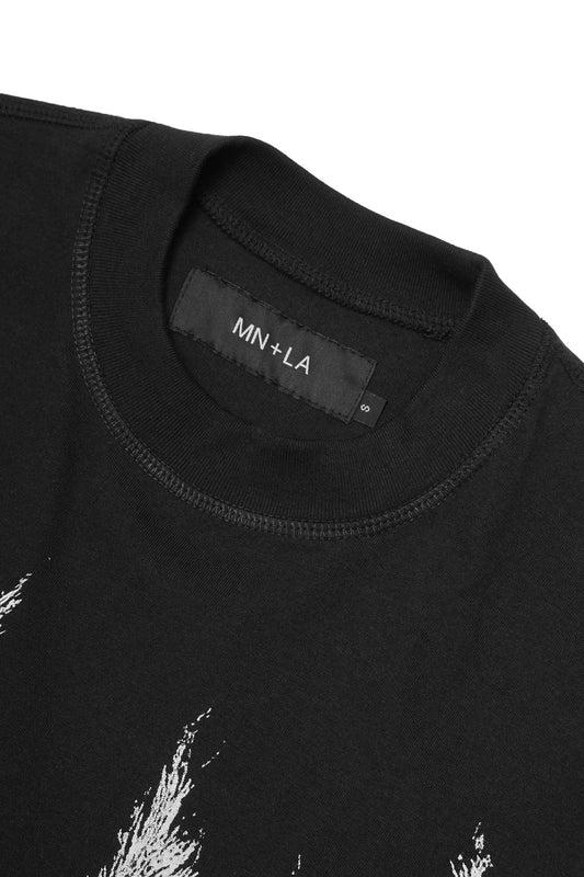 "TRINITY" TEE IN CAVIAR