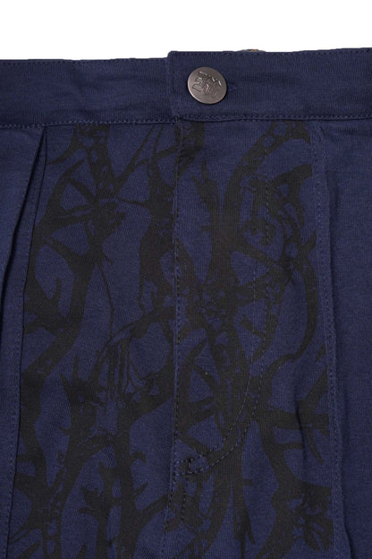 "VINES AND THORNS" OVERPOCKET PHAT PANTS IN NAVY