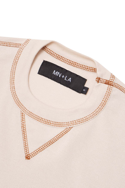 WAFFLE EXO™ MILITIA BOX TEE IN OAT/RUST