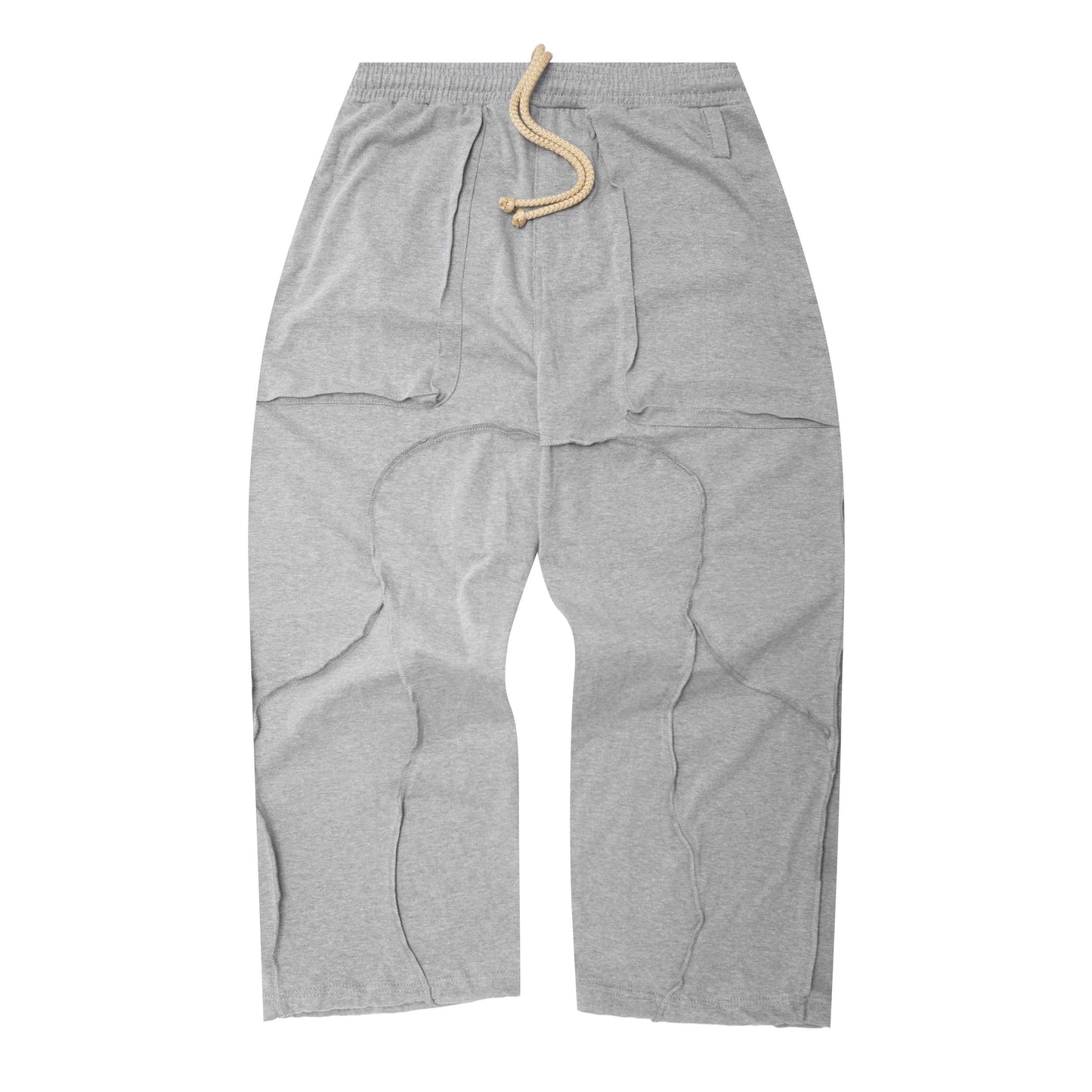 VEINS FRENCH TERRY PANTS IN HEATHER GREY