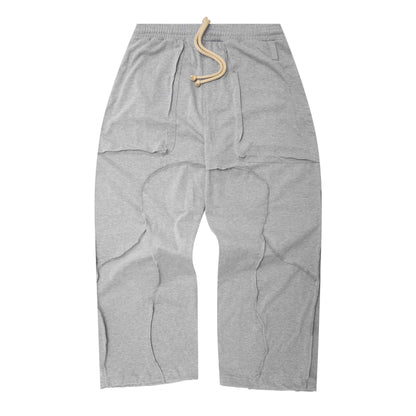 VEINS FRENCH TERRY PANTS IN HEATHER GREY