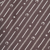 "M+ PINSTRIPE" TEE IN CHARCOAL GREY