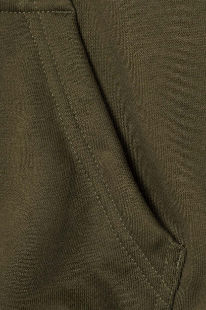 DECONSTRUCTED HOODIE IN OLIVE