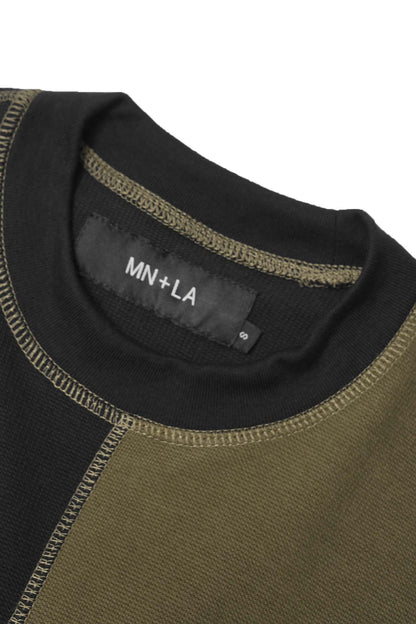 NEEDLEWORK POCKET WAFFLE TEE IN TAIGA