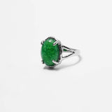 EMERALD "STEEL FANGS" RING