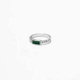 EMERALD SILVA RING