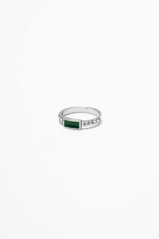 EMERALD SILVA RING