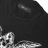 "DIGITAL ANGEL" TEE IN CAVIAR