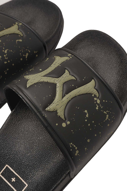 "HITTER" SLIDES IN OLIVE