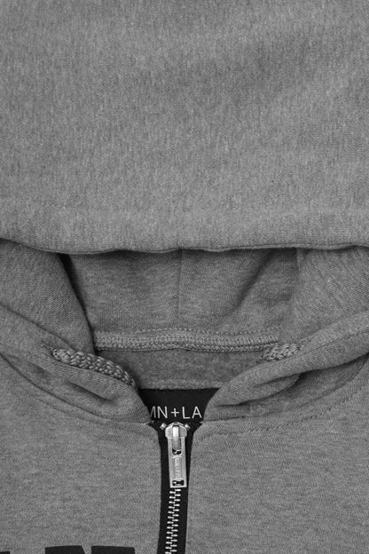 MN+LA™ SPLIT HOODIE IN HEATHER GREY