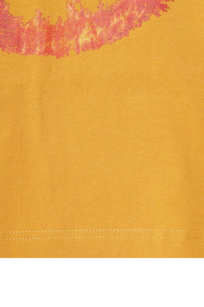"BURN IN PEACE" TEE IN MUSTARD