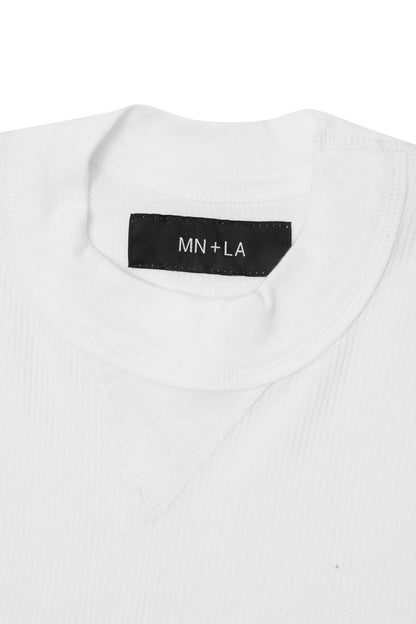 MILITIA LONGSLEEVE WAFFLE TEE V3 IN WHITE