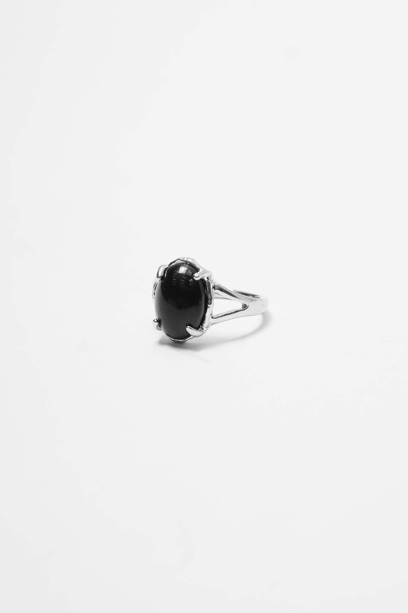 ANTHRACITE "STEEL FANGS" RING