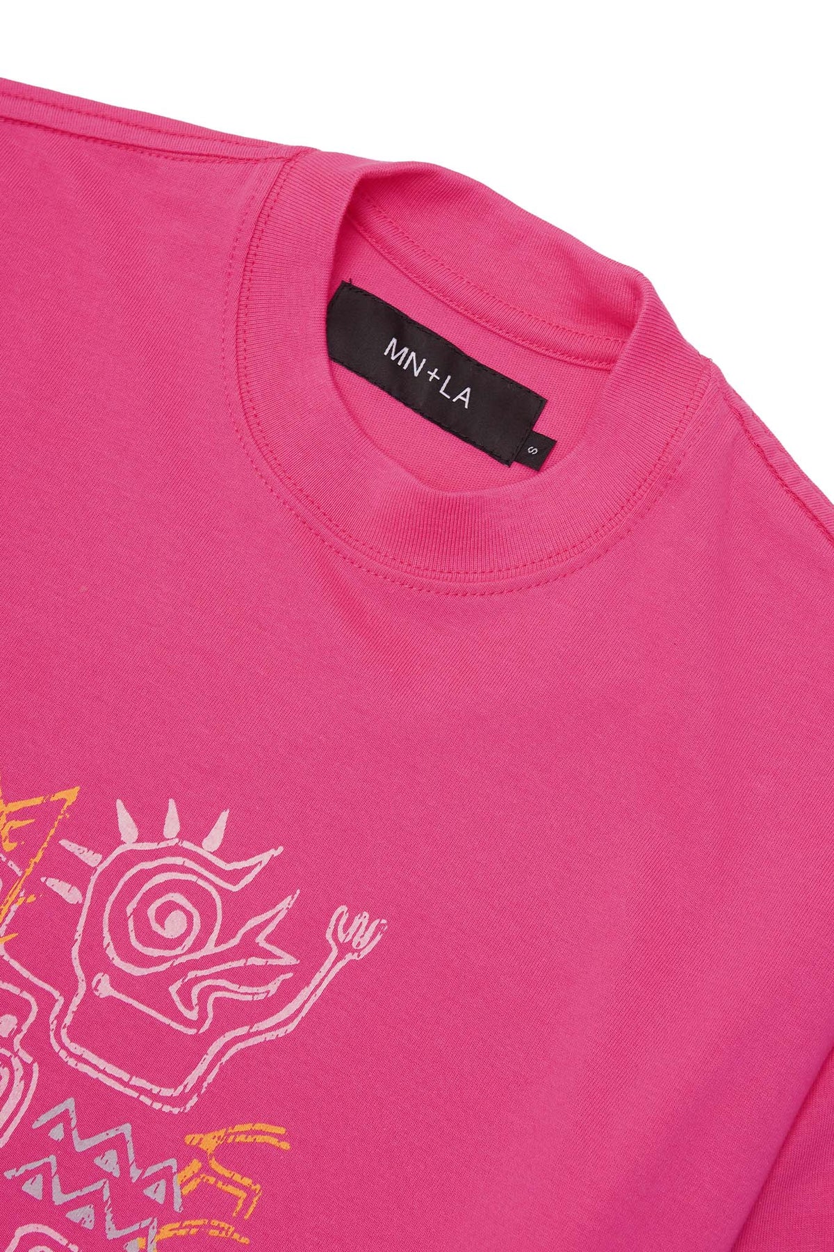 "SPIRIT WALKER" ULTRA HEAVY TEE IN STATIC PINK