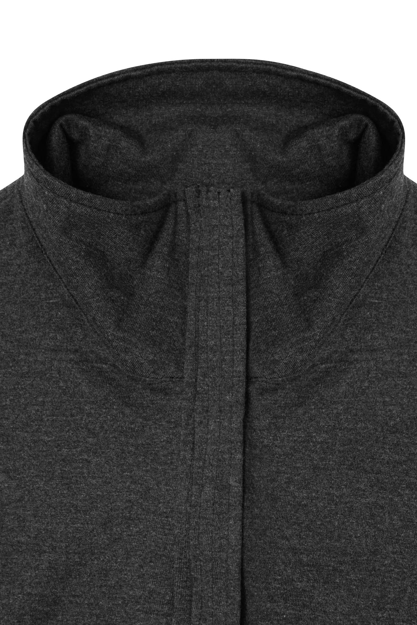 QUARTER ZIP L/S TEE IN MIDNIGHT HEATHER