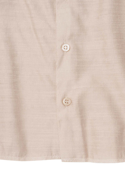 MANDARIN S/S SHIRT IN OAT