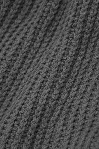 HAND KNIT FISHERMAN BEANIE (STONE)