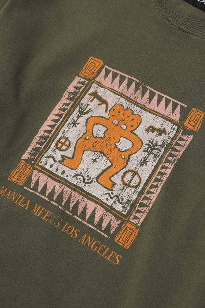 "SUPEREGO" ULTRA HEAVY TEE IN OLIVE