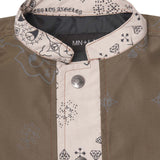 SHIFU JACKET IN OLIVE PAISLEY