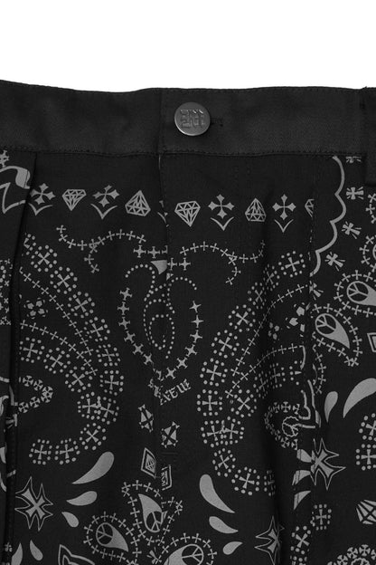 "PEACE PAISLEY" PHAT PANTS IN RAVEN