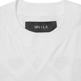 M'$ PAISLEY PATCHWORK MILITIA MOCK NECK TEE IN WHITE