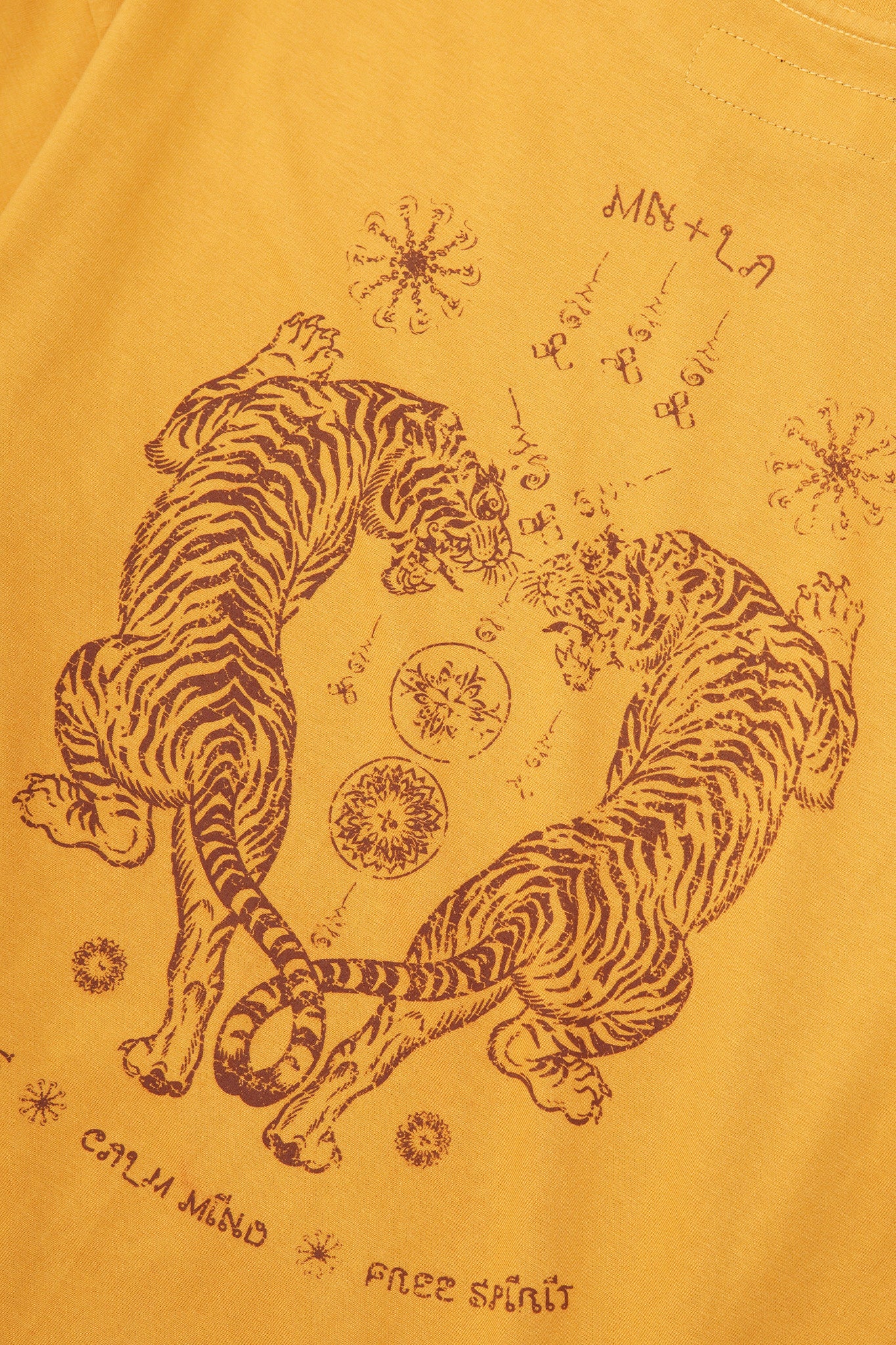 "FCF" TEE IN MUSTARD