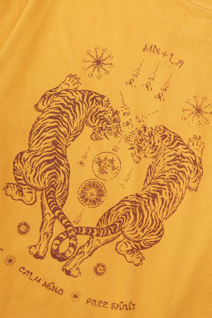 "FCF" TEE IN MUSTARD