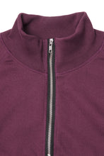 QUARTER ZIP SWEATSHIRT IN WINE