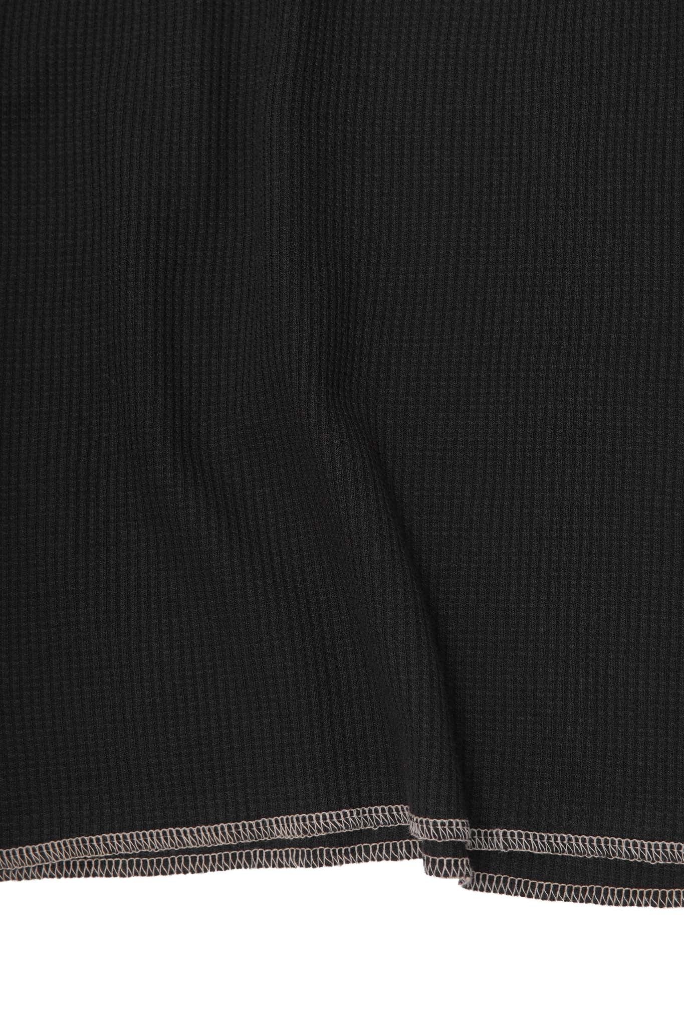 "RADIANCE" WAFFLE TEE IN ANTHRACITE