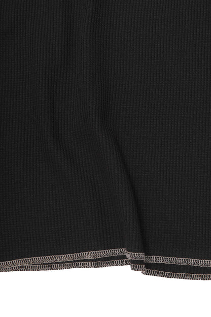 "RADIANCE" WAFFLE TEE IN ANTHRACITE