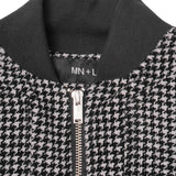 "FLOW" BOMBER JACKET IN HOUNDSTOOTH