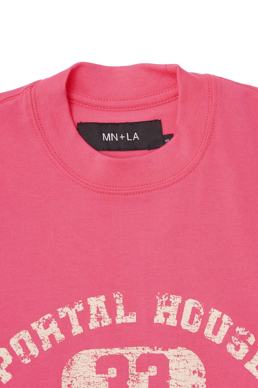 "PORTAL HOUSE 33" TEE IN STATIC PINK