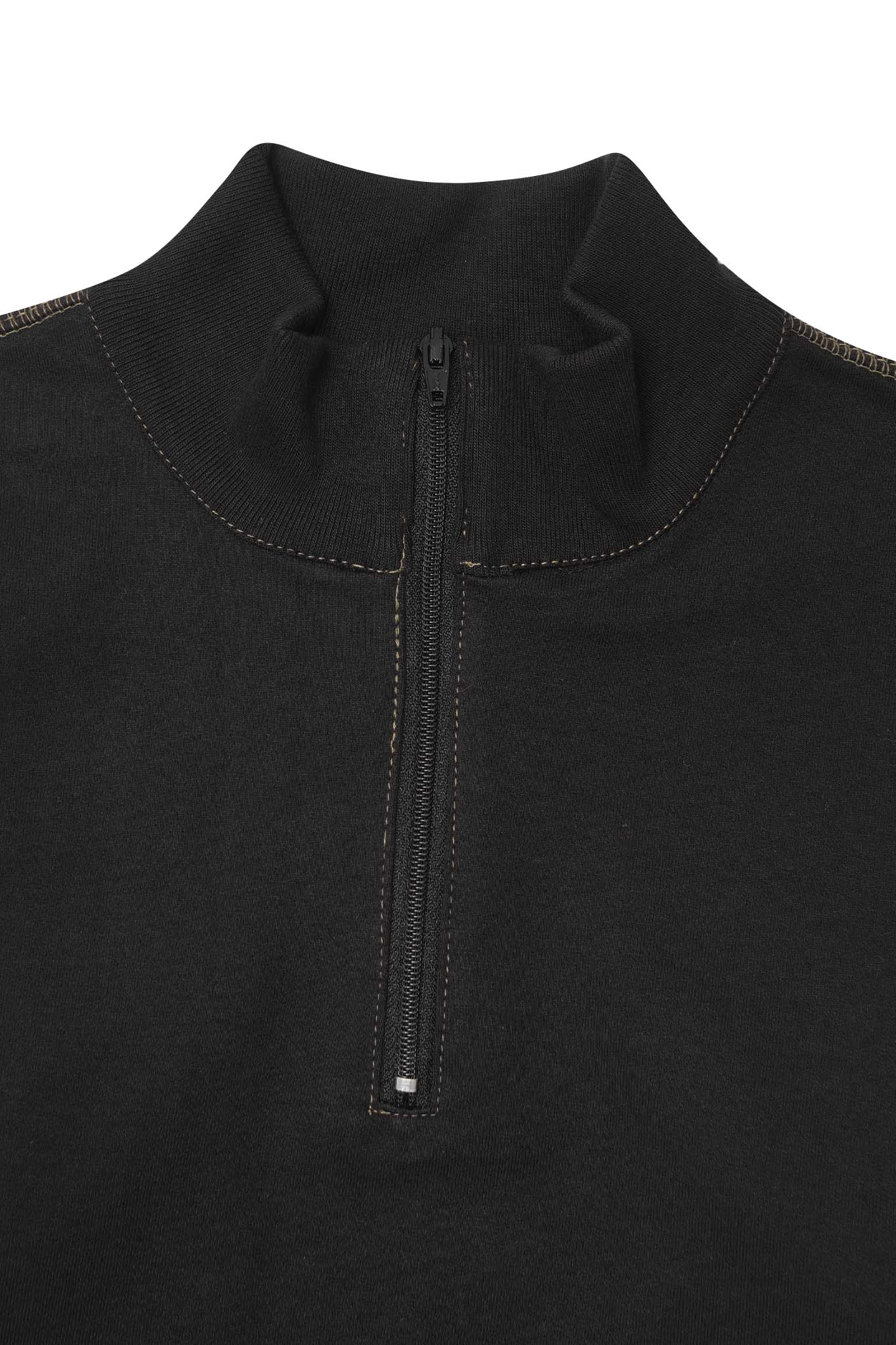 LITTLE HUMAN™ QUARTER ZIP IN ANTHRACITE/OLIVE