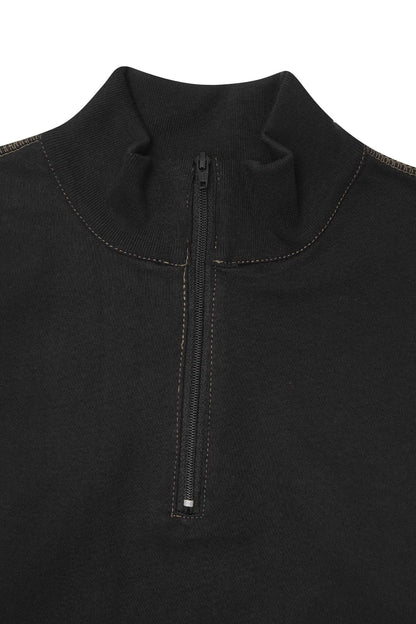 LITTLE HUMAN™ QUARTER ZIP IN ANTHRACITE/OLIVE