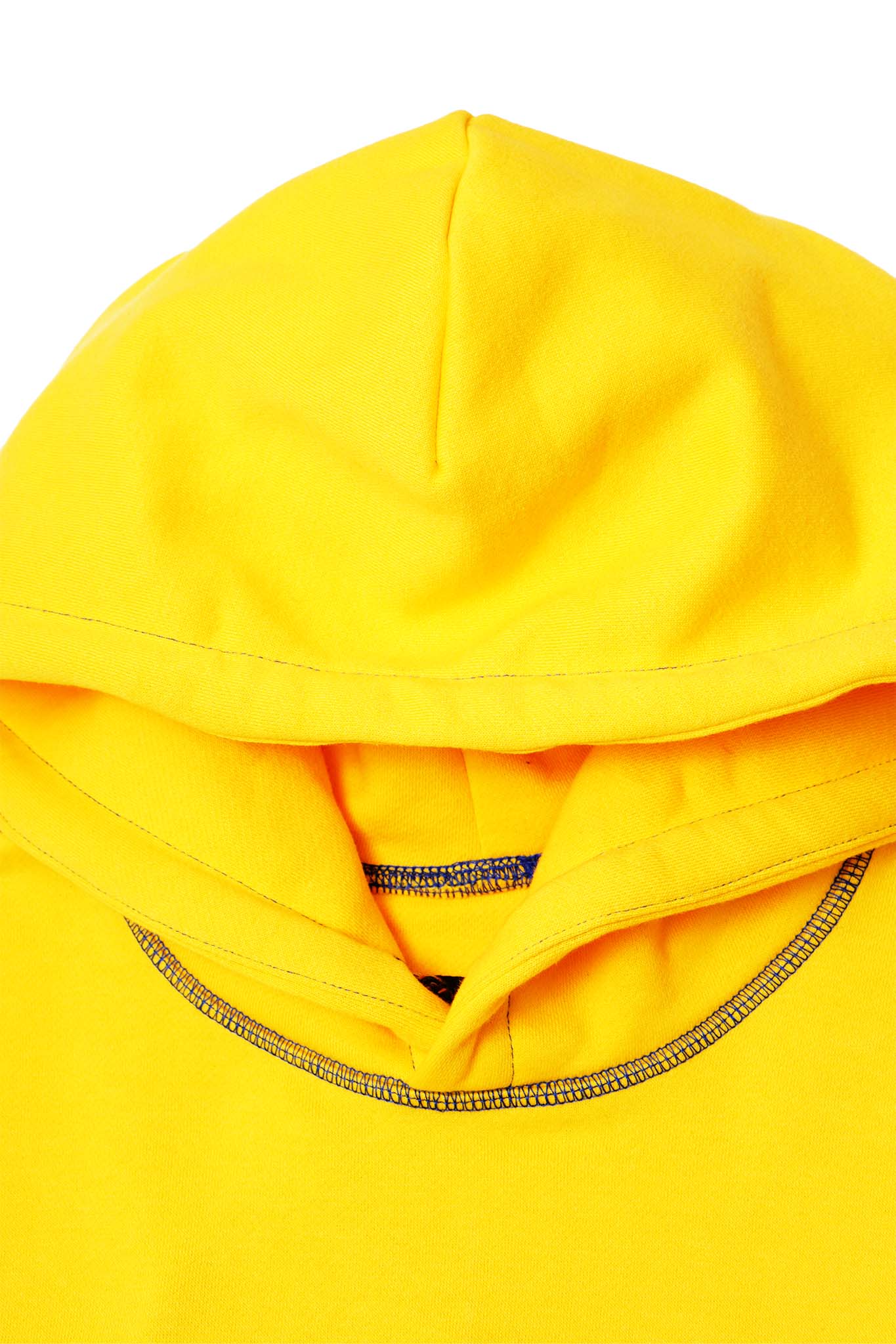 "M'$ UNIVERSITY V2" CUTOFF HOODIE IN CANARY YELLOW
