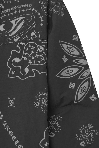 "PEACE PAISLEY" TRUCKER JACKET IN ANTHRACITE