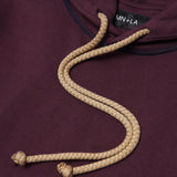 EXO™ CUTOFF HOODIE IN WINE/NAVY