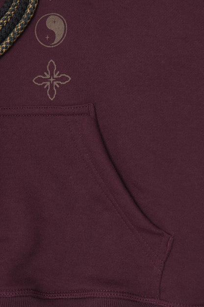 "BALANCE" HOODIE IN WINE