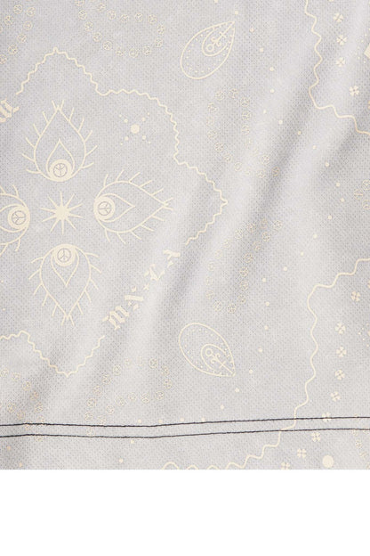 PEACE PAISLEY OVERSIZED TEE IN STEEL OAT