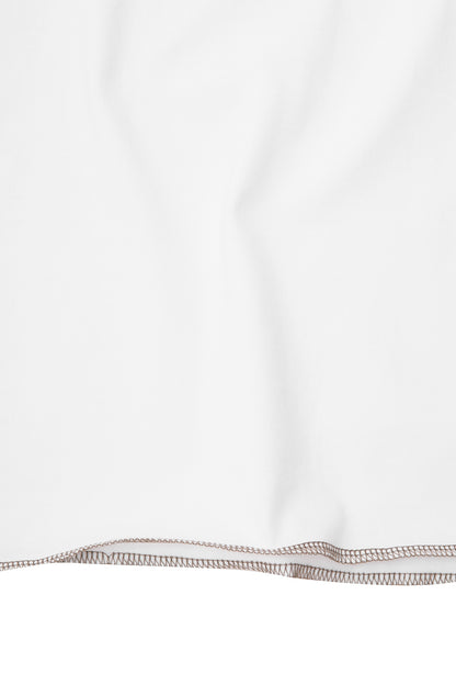 KEY NECK TEE IN WHITE
