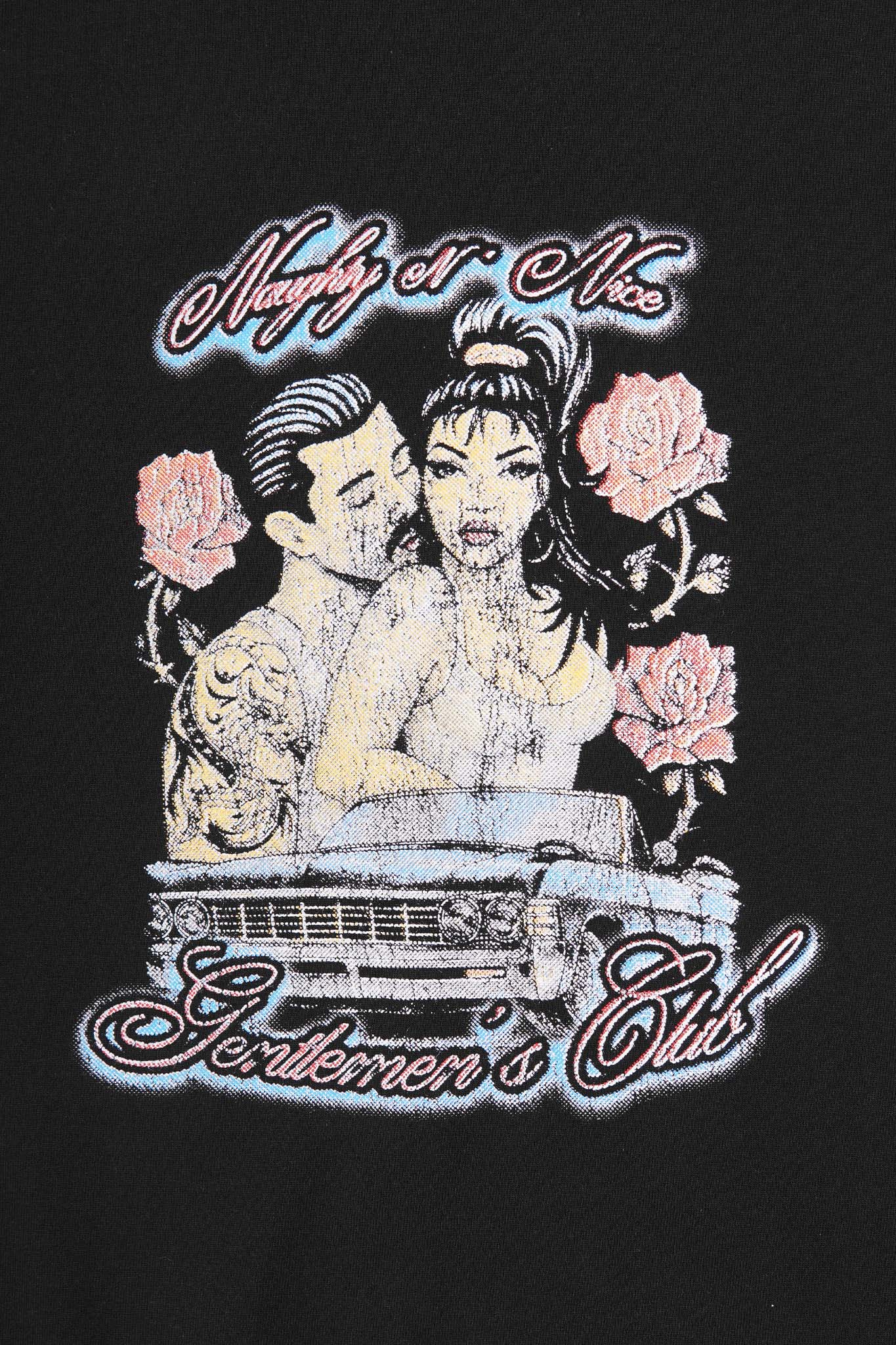 "EL ROMANTICO" TEE IN CAVIAR