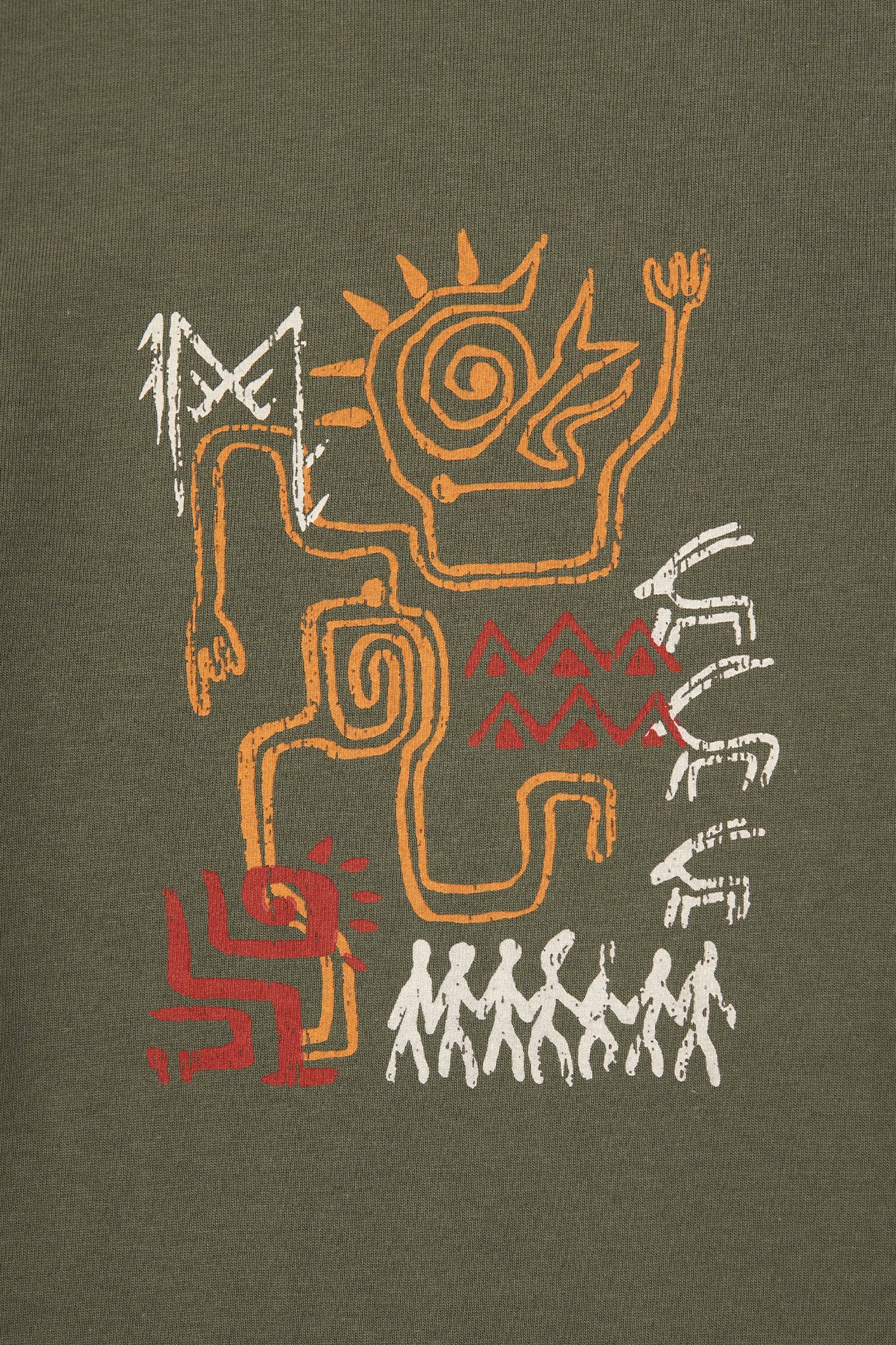 "SPIRIT WALKER" ULTRA HEAVY TEE IN OLIVE