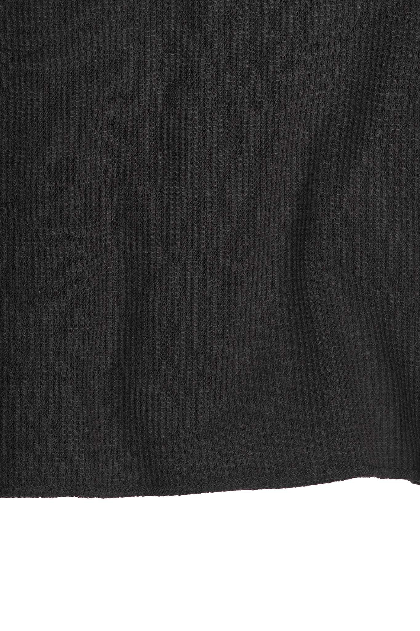 "PEACE THROUGH CHAOS" WAFFLE TEE IN ANTHRACITE