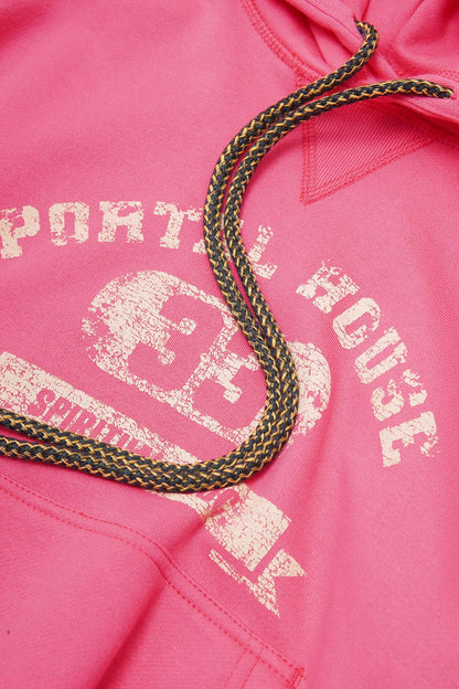 "PORTAL HOUSE 33" HOODIE IN STATIC PINK