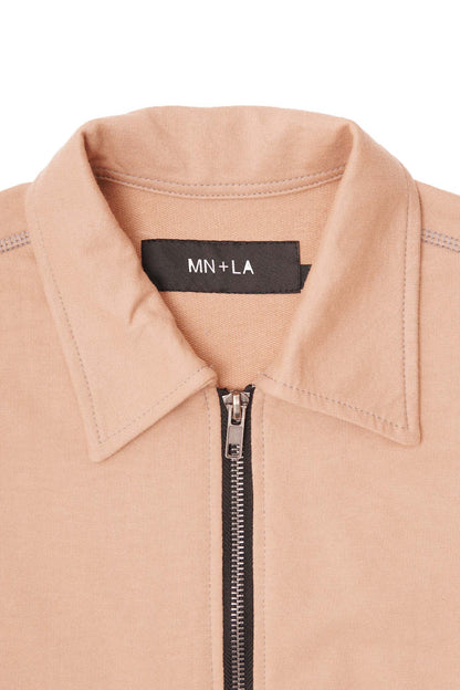 EXO™ ZIP TRUCKER JACKET IN WHEAT/HEATHER GREY