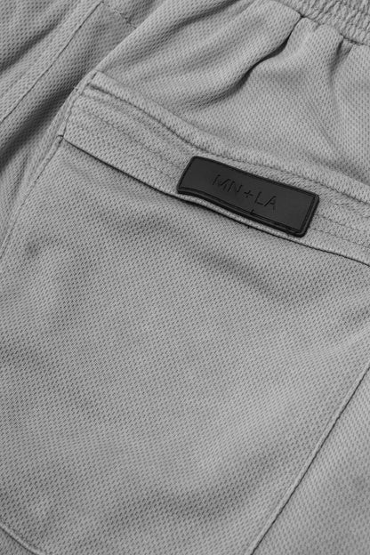 OVERPOCKET MESH SHORT IN STEEL