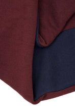 ROGUE SPLIT WIDE PANTS IN BURGUNDY/NAVY