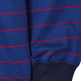 STRIPED LONGSLEEVE TEE IN NAVY/CRIMSON
