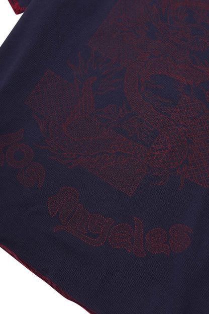 "YEAR OF THE DRAGON" MILITIA BOX TEE IN NAVY