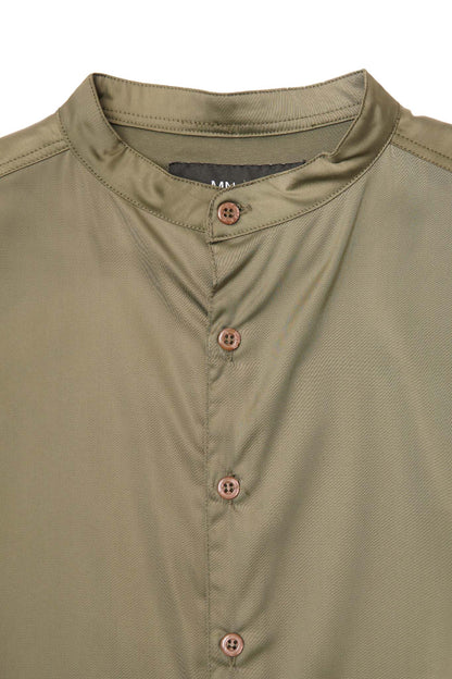 MANDARIN S/S SHIRT IN CELADON